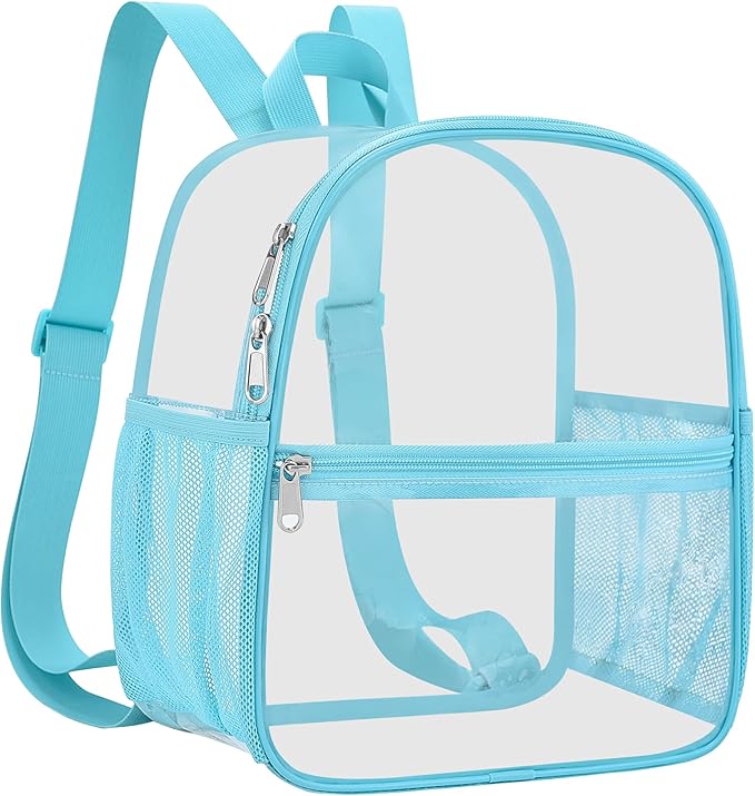 Oraben Clear Backpack for Stadium Events Clear Stadium Backpack 12x6x12 Bag (Nylon Shoulder Straps, Teal)