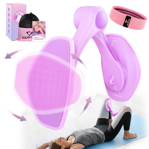Thigh Master Thigh Exerciser for Women, Enhanced Resistance Hip and Pelvis Trainer, Inner Thigh Exercise Equipment Kegel Exercise Products for Women Home Gym(Purple)