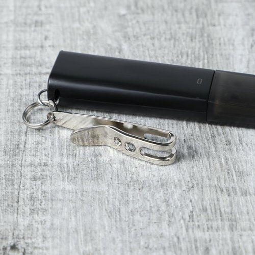 Molain 5Pcs Pocket Bag Suspension Clip With Keychain, Stainless Steel Waist Belt Hanging Clip Key Buckles, Silver