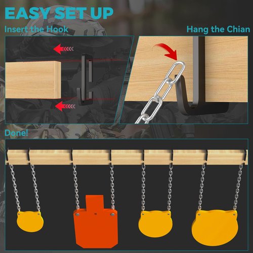 POOWEE 2x4 Target Hanger - Ar500 2x4 Target Stand Brackets, Plate Hangers,Ar500 Plate Shooting Bracket