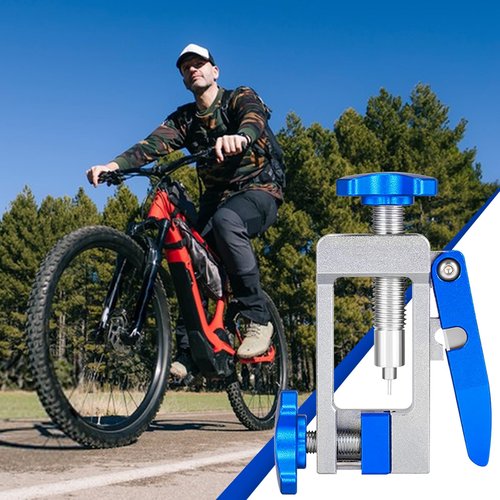 SYWAN Bike Hydraulic Brake Tool Kit, Hydraulic Brake Hose Cutter 2 in 1 Bicycle Hydraulic Line Cutter Bike Brake Hydraulic Hose Fitting Insert Tool (Blue-1)