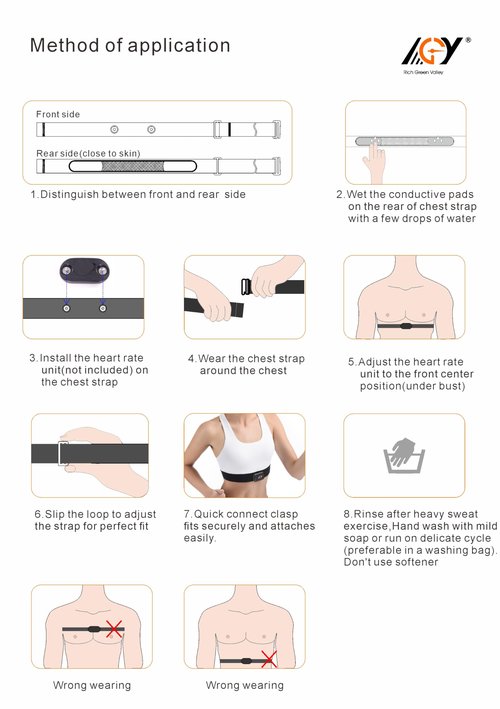 Rich Green Valley Heart Rate Monitor Chest Strap Replacement Belt Compatible with Polar H10 H9 H7 H1 Wahoo Tickr Garmin HRM Black&Pink Small