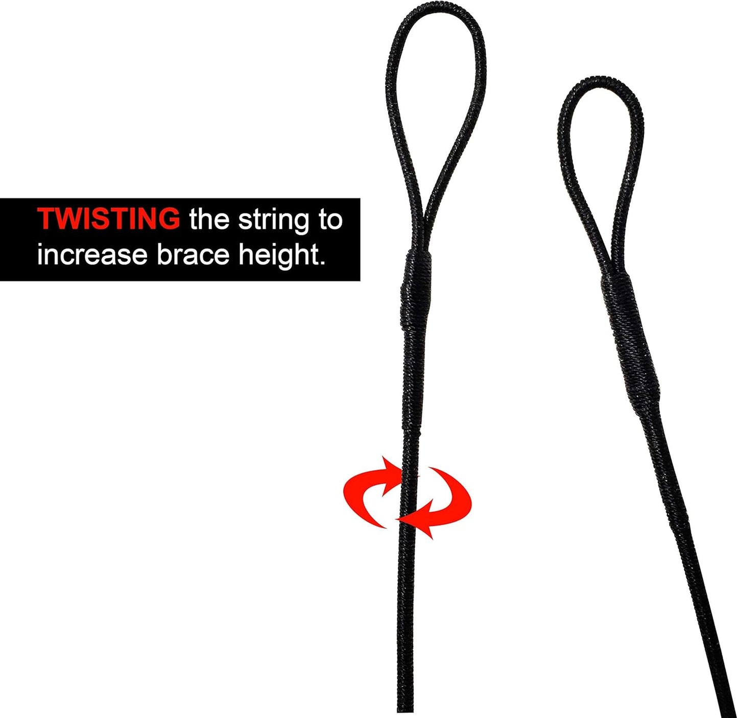 Southland Archery Supply B-55 Dacron Replacement Traditional Recurve Bow String - Made in USA - 12, 14, 16 Strands - 44-70 in Sizes
