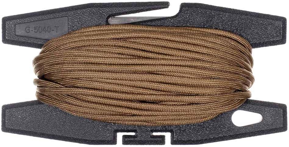 Paracord Spool Tool with 100 Feet of 550 7-Strand Parachute Cord