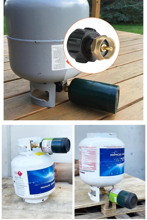 Propane Refill Adapter for 1 LB Gas Tanks from 20 LB Cylinder PZ-101