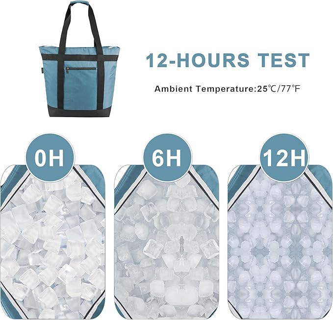 BeeGreen Insulated Cooler Bag Leakproof Freezer Shopping Tote for Groceries Thermal Food Delivery Bag