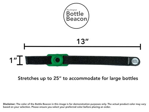 Bottle Beacon® Tracker Strap – Fits Stanley, Hydro Flask, Yeti & Nalgene | Durable Velcro Holder (Maroon)