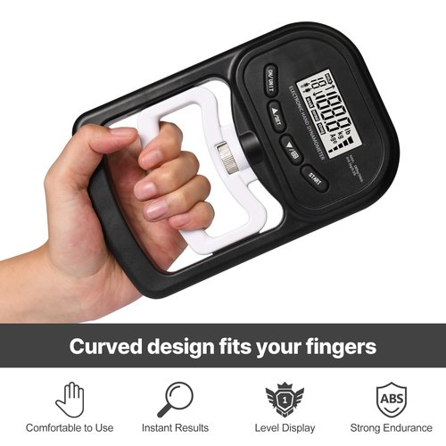 Grip Strength Tester,Hand Grip Dynamometer,396lbs / 180kg Electronic Hand Gripper Strength Trainer with LCD Display for Sports, School, and Home Use