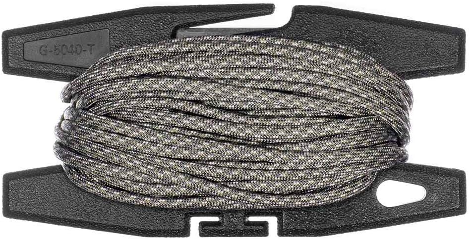 Paracord Spool Tool with 50 or 100 Feet of 550 7-Strand Parachute Cord - USA Made