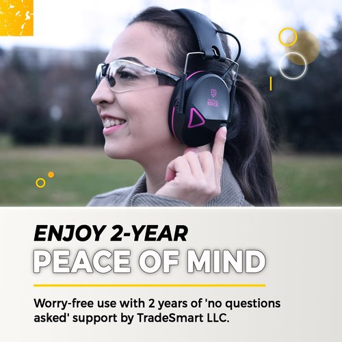 TradeSmart Complete Shooting Eye and Ear Protection: Electronic Earmuffs for Shooting, Range Glasses & Hard Carrying Case