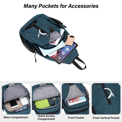 MOSISO Sling Backpack Travel Hiking Daypack, Double Layer Crossbody Sling Bag Convertible Backpack with Front Vertical Pocket, Teal Green
