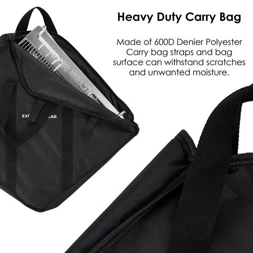 Explorer Bear 20" Stainless Steel Foldable Takibi Fire & Grill with Carrying Bag, Grill Bridge, and Coal Bed | Portable Wood Burning Fire Pit | Perfect for Camping, Outdoors, Patios