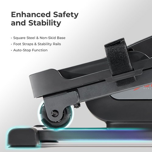 Sunny Health & Fitness Smart Motorized Mini Elliptical Trainer w/Remote Control, Indoor Under-Desk Pedal Exerciser for Seniors’ Mobility & Cardio Workout, Free SunnyFit App Connection – SF-E324028