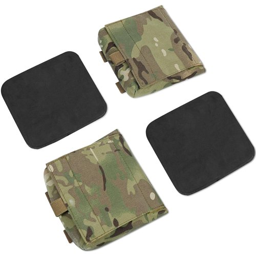 Tactical Molle Side Pouch with 6x6 Soft Plate, Ultralight Molle Pouch Sundry Bag Airsoft Vest Carrier Accessories. (MC)