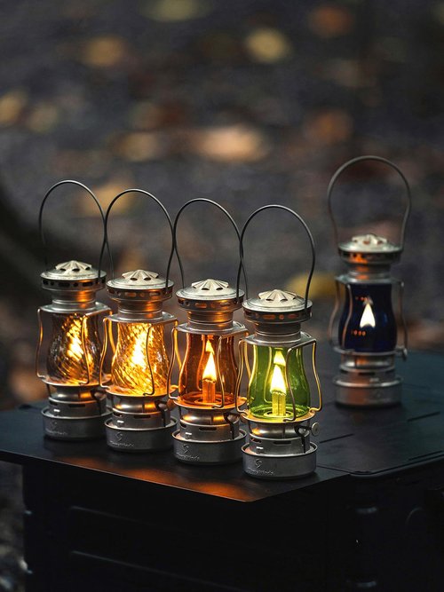 Thous Winds Fuel Lantern, Outdoor Kerosene Fuel Lamp, Weather Resistant, for Camping Hiking Patio Picnic, Brass