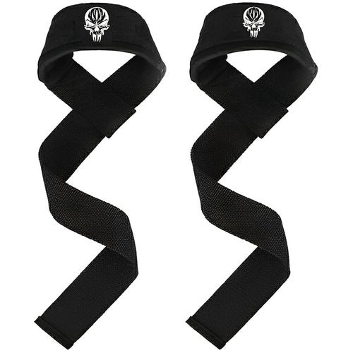 GainsGrove Lifting Wrist strap gym Wrist Support Wraps - Essential Gym Accessories for Powerlifting, Bodybuilding, and Strength Training (Black)