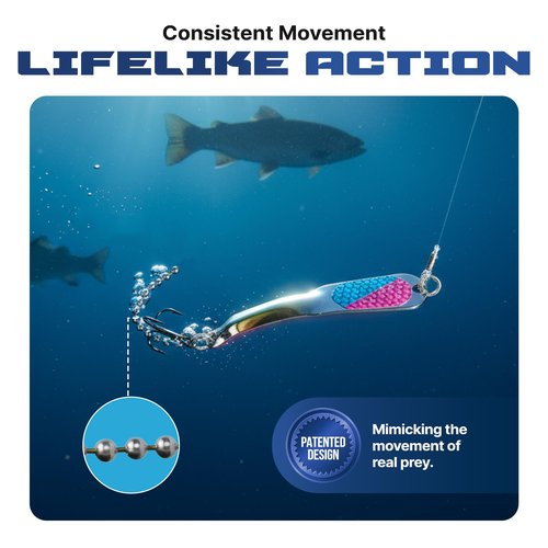 IRON DECOY Spoon Fishing Lures, 3 Pack Fishing Lures Kit, Casting, Trolling, Jigging, Ice, Lake, River, Stream, Freshwater, Trout, Bass, Walleye, Salmon, Crappie, Pike, Trout, 3-Pack