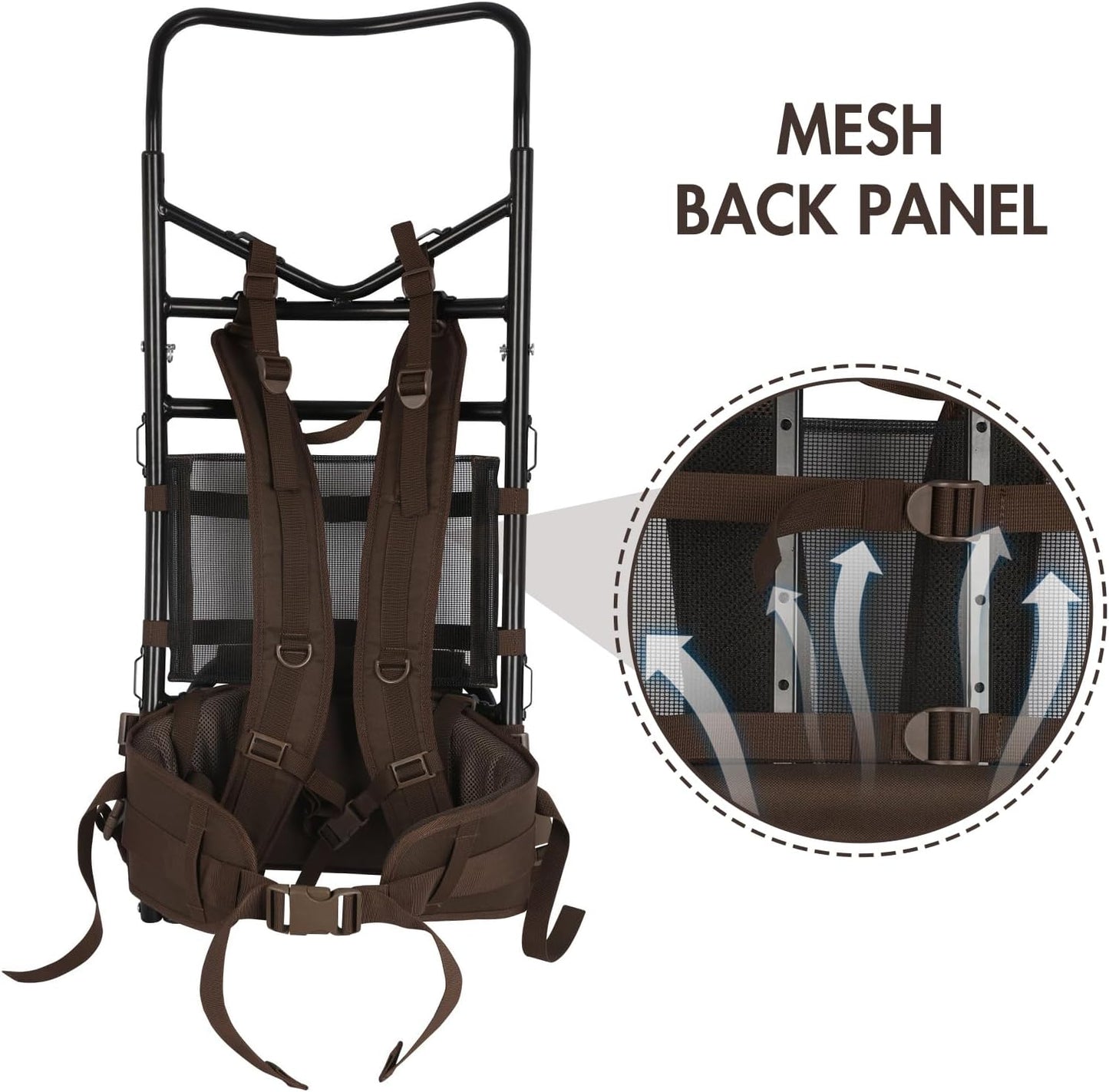Timber Ridge TR External Aluminum Adjustable Pack Frame,