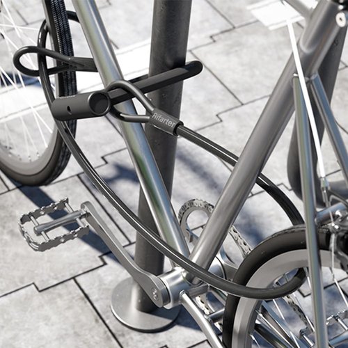 Rifarter Bike Locks Heavy Duty Anti Theft, Bicycle Lock U Lock with 5ft Security Steel Cable and Keys, 17mm Shackle Compact Bike U-Locks with Mounting Bracket for Road, Mountain Bike, Scooters