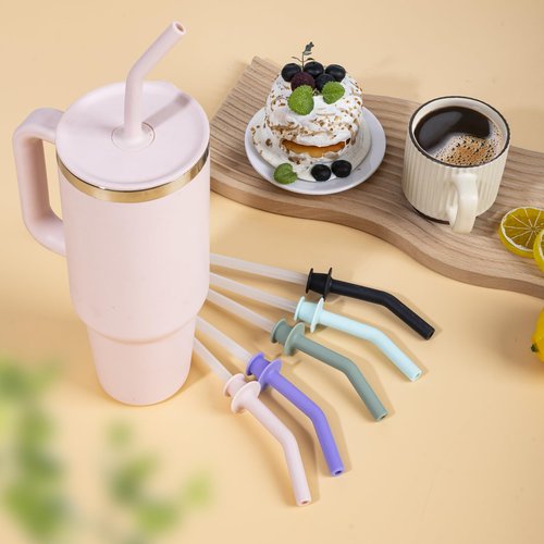 Greant 5 PCS Press in Straw for Hydroflask Tumbler, Straws for Hydro Flask Tumbler Straw Replacement 20 oz to 40 oz (5 PCS, 5 Colors, for Hydroflask Tumbler 40oz)