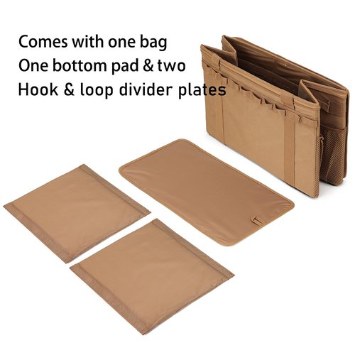 Lemubeane Tactical Camping Storage Bag - 46L Utility Tote Bag Trunk Organizer (Coyote Brown)