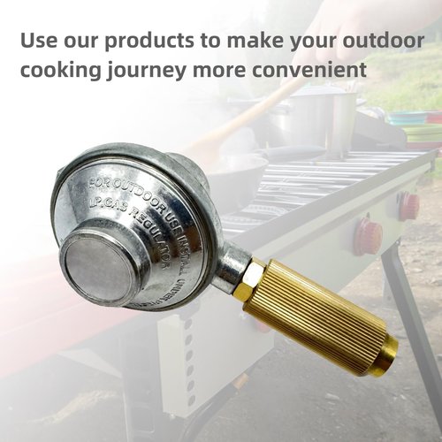 Memiuyelay Oven Regulator Replacement Fit for Camp Chef Deluxe Outdoor Camp Oven Parts Replace SPG25-17 Fit for PZOVEN Coven COVEND Covent Oven 2-Burner Stove Propane Regulator Connector/Adapter