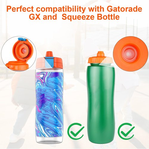 Dispensing Valves Compatible with Gatorade Water Bottle - Silicone Valve and Plastic Insert with Screwdriver, Replacement Accessories for Gatorade Gx Water Bottle Gatorade 32oz Bottle