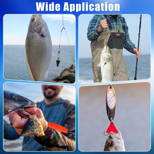 Saltwater Gear Surf Fishing Tackle Kit, Include Saltwater Lures, Pyramid Sinker Weights, Bucktail Jigs, Spoons, Leader Rigs, Catfish Hooks Swivels, Pier Ocean Sea Surf Fishing Accessories
