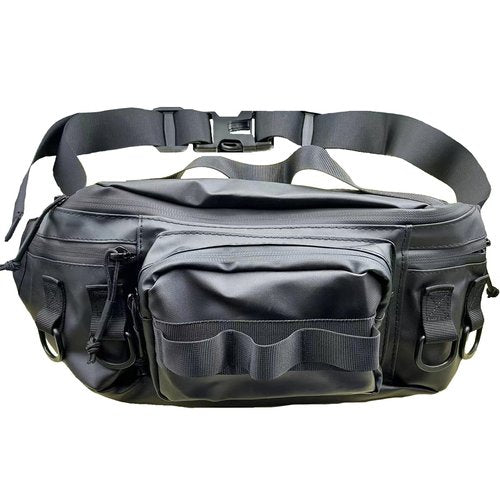 Chardime Fishing Fanny Pack-Fishing fanny pack for men-Easy to use and adjust Plenty of space for fishing waist pack（black-1）