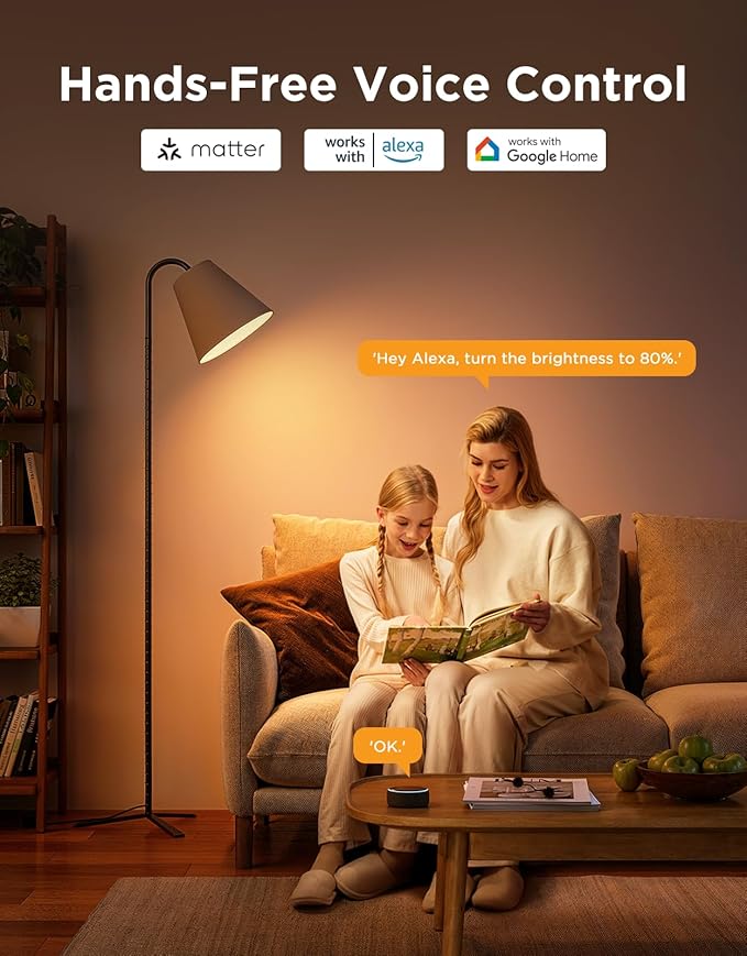 Govee BR30 Smart Light Bulbs, Works with Matter, Alexa and Google Assistant, LED Light Bulb, WiFi RGBWW Color Changing Flood Light Bulbs, Recessed Can Light Bulb, 2.4Ghz only, 850 Lumen, 2 Pack
