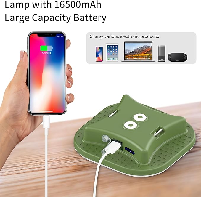 Camping Lantern Rechargeable,LED Smart Light Bluetooth Control by Tuya APP,Music Sync RGB LED Camping Lights,16500mAh Outdoor Light with Magnet Base,16 Million DIY Colors Tent Lights ly01