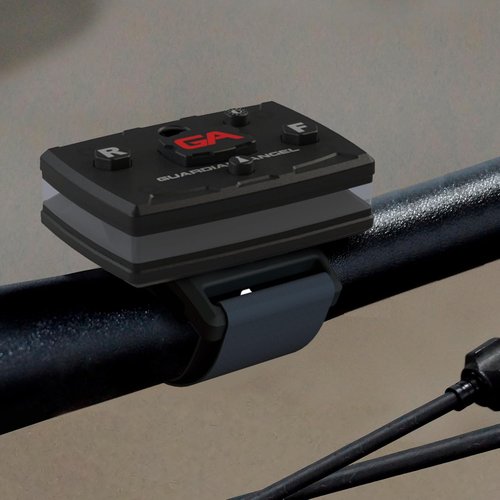 Guardian Angel Bike/Rail Strap Mount Accessory – Magnetic Mount with Screw-in Feature – Rubber Backing and Velcro for Extra Secure Grip – for Bike, Rail, Bar, Post & More