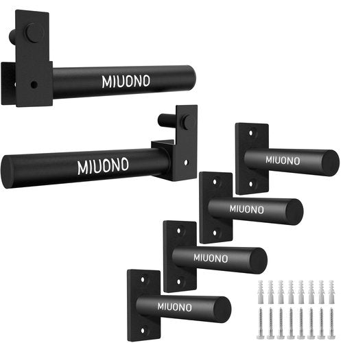 MIUONO Weight Plate Holder and Power Rack Attachments for 2X2 Power Rack Squat Rack Weight Plate Holder Bundle