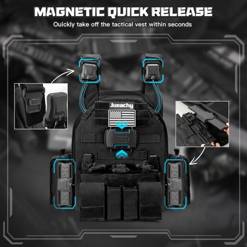 Jueachy Weighted Vest for Men: Quick Release Lightweight Adjustable Breathable Outdoor Vest for Sport
