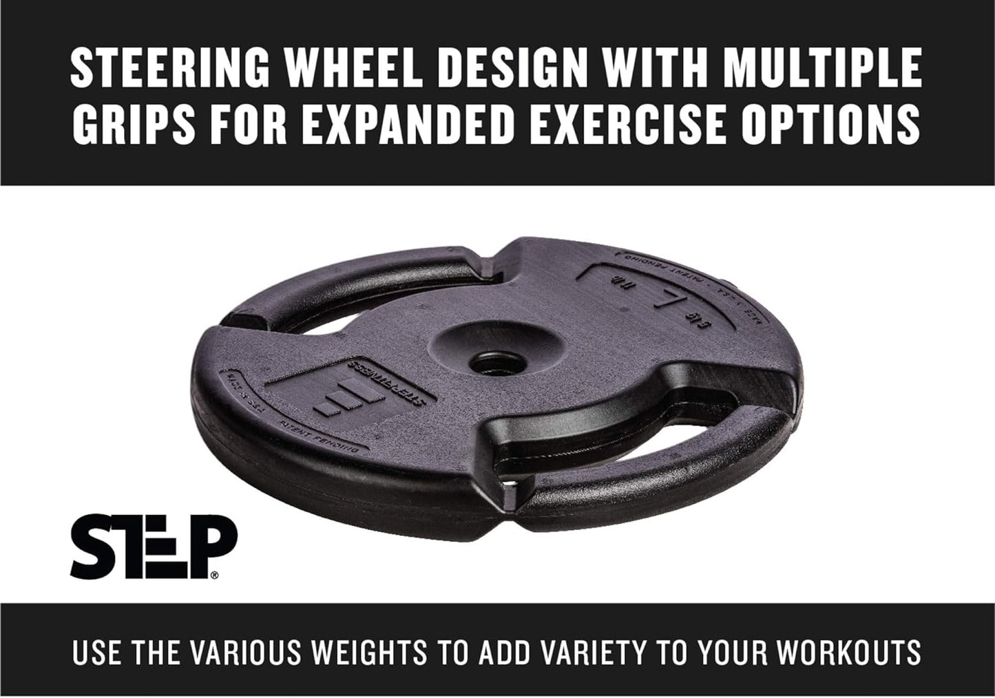 The Step Fitness Adjustable Dumbbell Set or Barbell Weight Set, 35-60 lbs, with Collars, and Weights