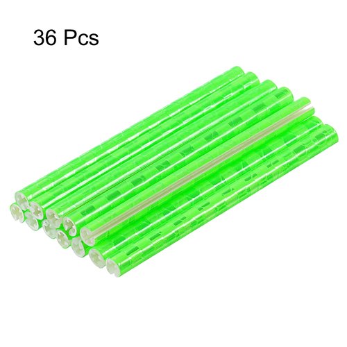 HARFINGTON 36pcs Bike Reflective Spoke Skins 0.2" Plastic Bicycle Spoke Reflectors Spoke Covers Trim Wrap Wheel 360°Visibility for Road Mountain Bike Motorcycles Decoration, Green
