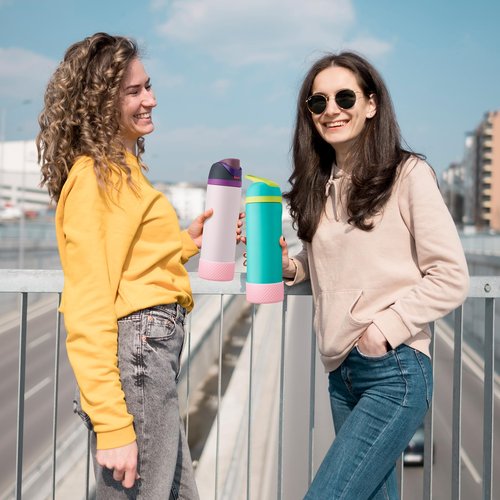 yoelike Silicone Water Bottle Boot for Owala 24 oz, 2PCS Anti-Slip Protective Sleeve for FreeSip/Twist/Flip, Watter Bottle Accessories, Bottom Bumper Cover, Dishwasher Safe, BPA Free
