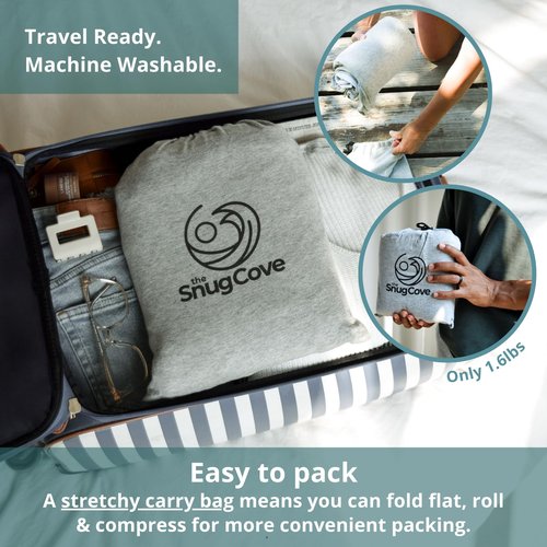 Soft Cotton Sleeping Bag Liner – 100% Organic Jersey Cotton Travel Sheet with Full Zipper, Lightweight Camping Sheet for Hotel & Travel, Single or Double Convertible Stretchy Sleep Sack for Adults