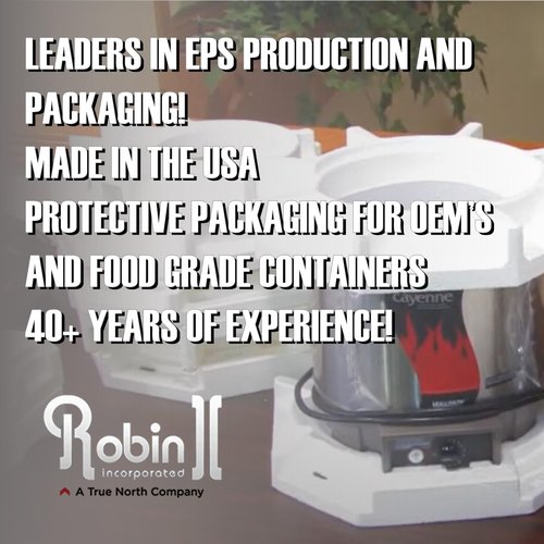 Robin II EPS Foam Ice Chest (Outside Dimensions: 24.5”x14.5”x15.75”) with Shipping Box - 1 Pack. Protective, Thermal, Insulated, Biodegradable, Recyclable, Shipping/Storage, White, 208-001/002