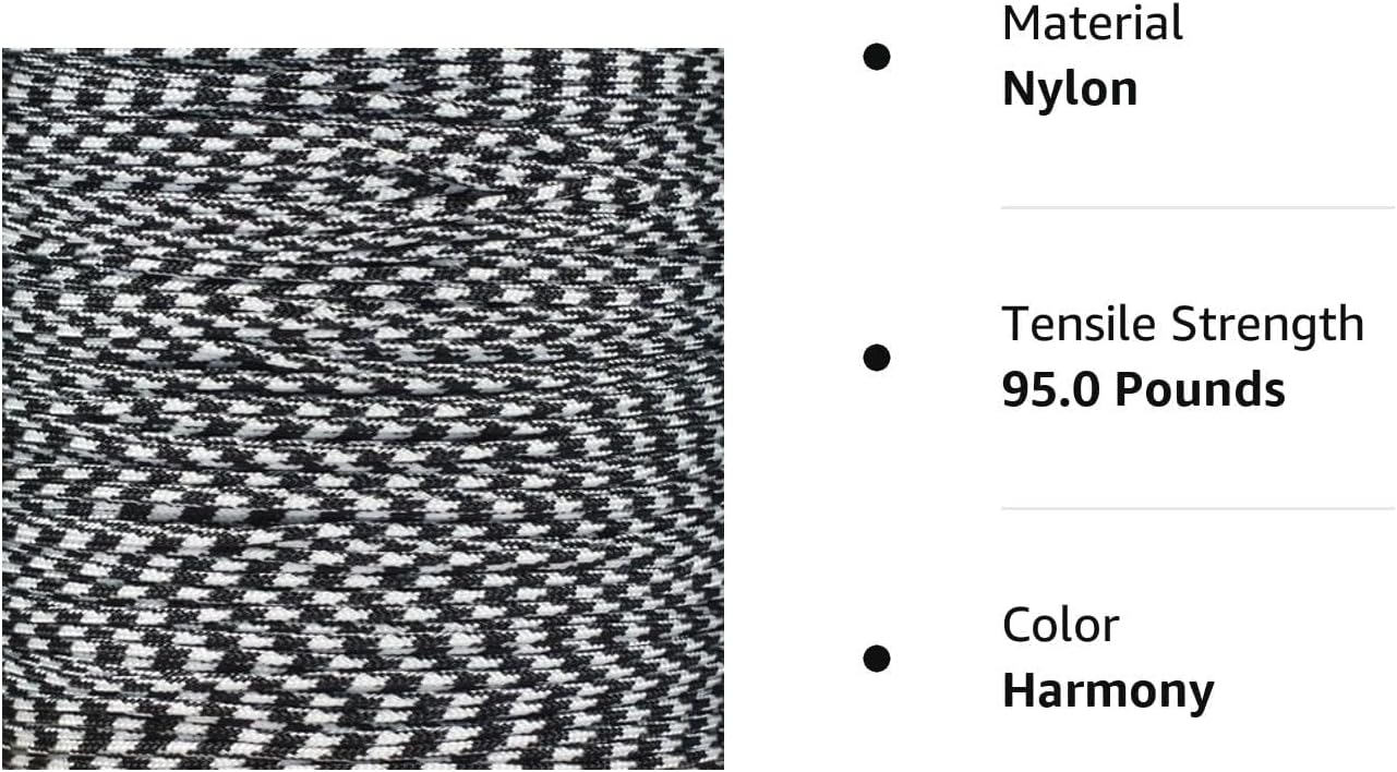 Paracord Planet 95lb Paracord – Tactical Parachute Cord for Camping and Crafting in 100 ft Hanks