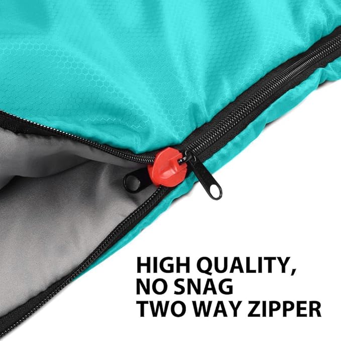 Gold Armour Sleeping Bags for Adults Cold Weather & Warm - Backpacking Camping Sleeping Bag for Kids 10-12, Girls, Boys - Lightweight Compact Camping Essentials Gear Accessories, Right Zipper