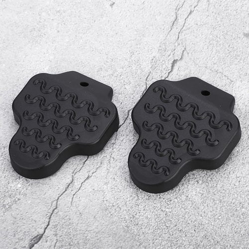 Dioche Cleat Cover, Black Rubber Pedal Cleat Protective Cover Riding Shoes Part 1 Pair(H-KEO)