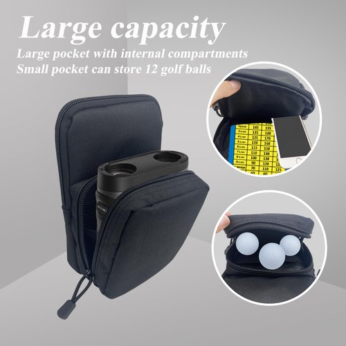 Rangefinder Pouch for Golf & Hunting – Water-Resistant Outdoor Case for Rangefinder, Golf Balls, Phone – Tactical Storage with Clip