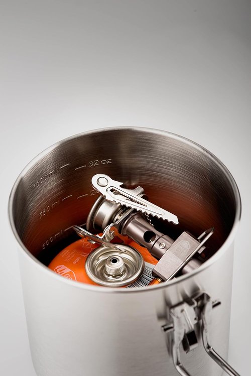 GSI Outdoors Glacier Stainless 1.1 L Boiler For Ultralight Backpacking and Camping