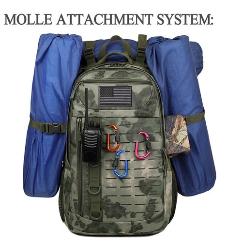 Ydmpro Tactical Backpack, 30L Military Daypack Molle Army 3 Day Assault (Black)