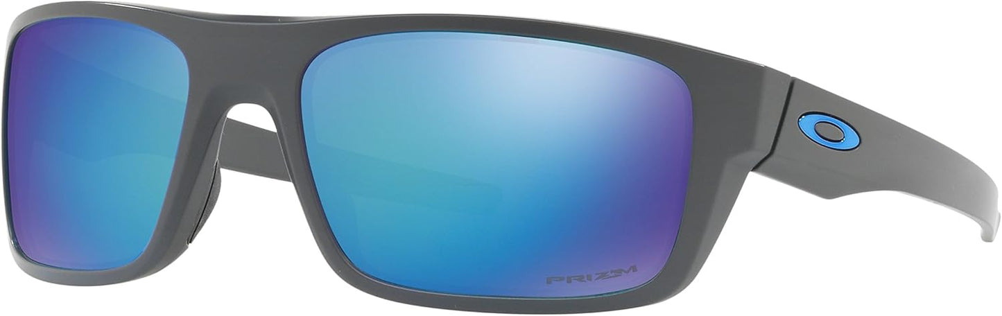 Oakley Drop Point Sunglasses Matte Dark Grey with Prizm Sapphire Polarized Lens 60mm