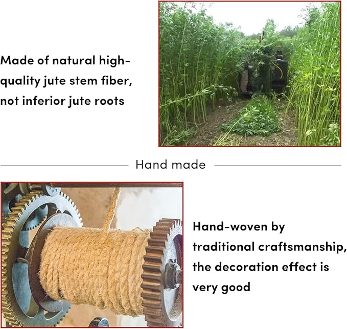 Twisted Manila Rope 1-1/4 in x 100 feet Natural Hemp Rope for Docks Railing Nautical Landscaping Crafts Tug of War Marine Tie-Downs Hammock Home Decorating