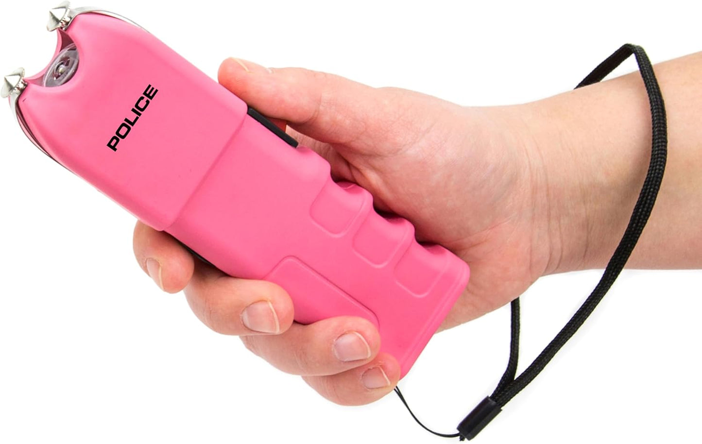 POLICE Stun Gun for Self Defense 928 - High Voltage Rechargeable with LED Flashlight, Compact & Heavy Duty, Personal Security for Women - Pink