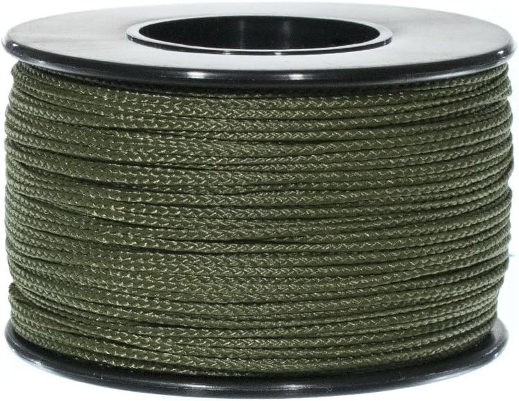 Paracord Planet | Lightweight Nylon Braided Utility Purpose Crafting Nano Cord | 300 FT Spools, 1/32” (0.75mm) Thickness, Olive Drab