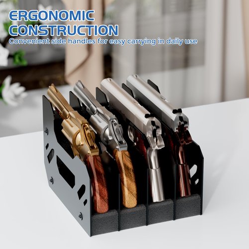 Gun Rack for Pistol, 4X Soft Foam Pistol Rack for Gun Safe, Cabinet, Storage, Durable Handgun Stand Organizer Accessories with Moisture&Scratch Resistance&Anti-Slip, Handgun Rack Stand Display Holder